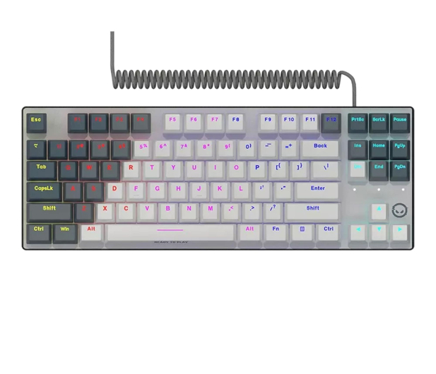 Lorgar Azar 514TKL RGB Biała LRG-GK514TKL-WH-US - 1326963 - zdjęcie